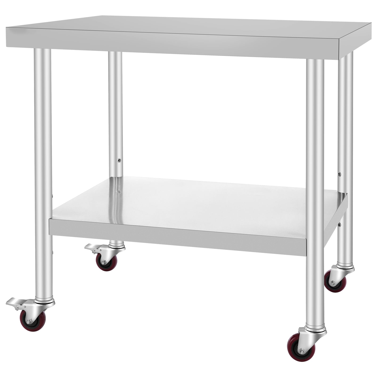 Stainless Steel Commercial Kitchen Prep Table With Adjustable Shelf_voghion.com